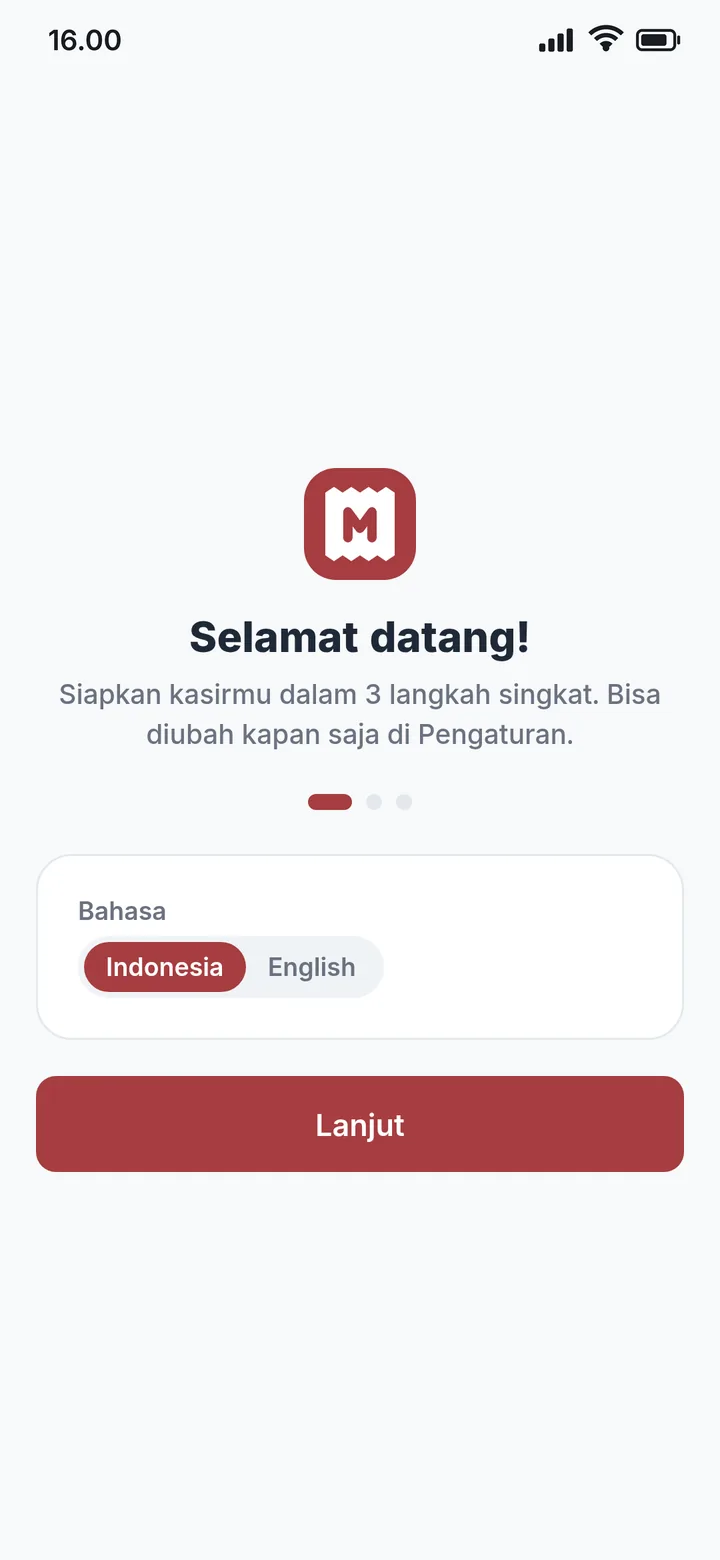 Langkah 1: pilih bahasa